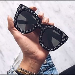 Fashion black sunglasses with stars 🌟✨